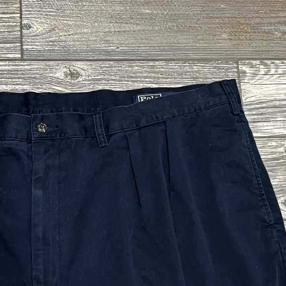 NWT $85 Polo Ralph Lauren Pleated Shorts 50B Big & Tall Classics Navy Blue 50 - Picture 3 of 14